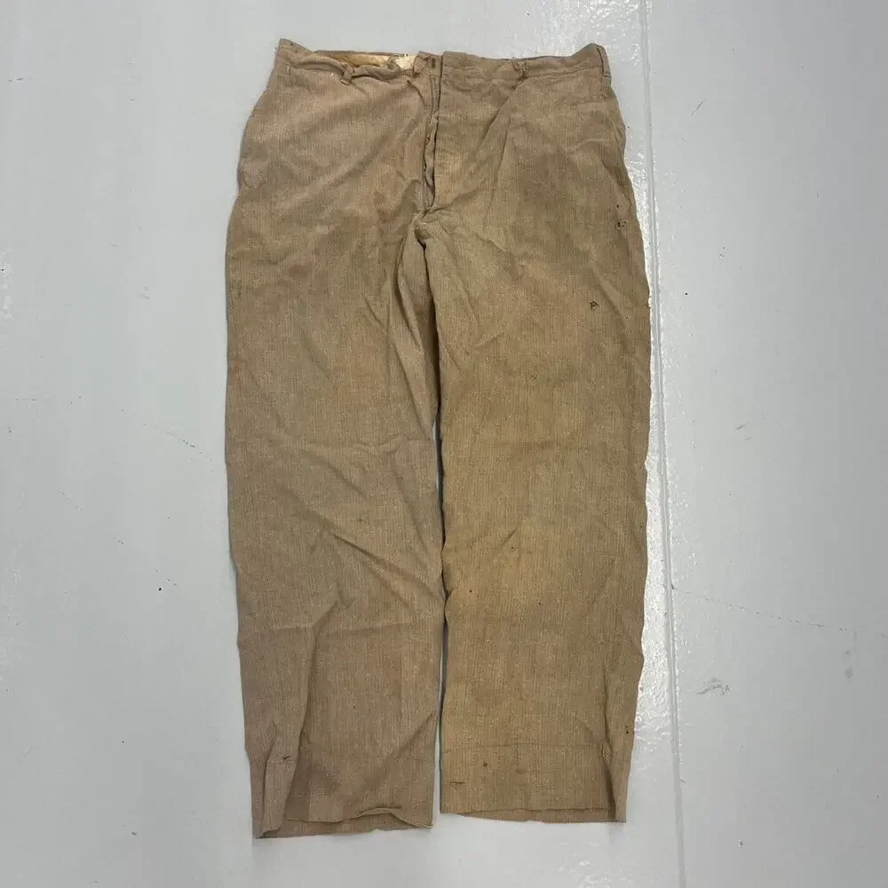 Vintage 50s Hubbard Brown Fleck Rayon Trousers 31x28